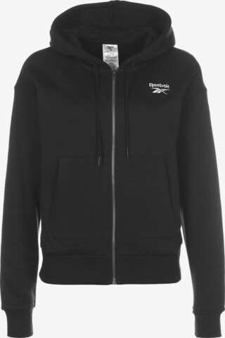 Sweat de sport Reebok en noir : devant