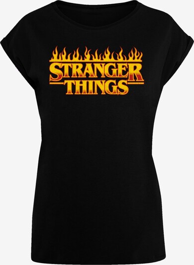 F4NT4STIC T-shirt 'Stranger Things Fire Netflix TV Series' en jaune d'or / rouge carmin / noir, Vue avec produit