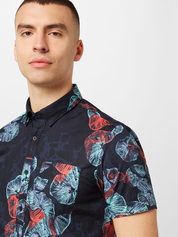 GARCIA Regular fit Button Up Shirt in Blue