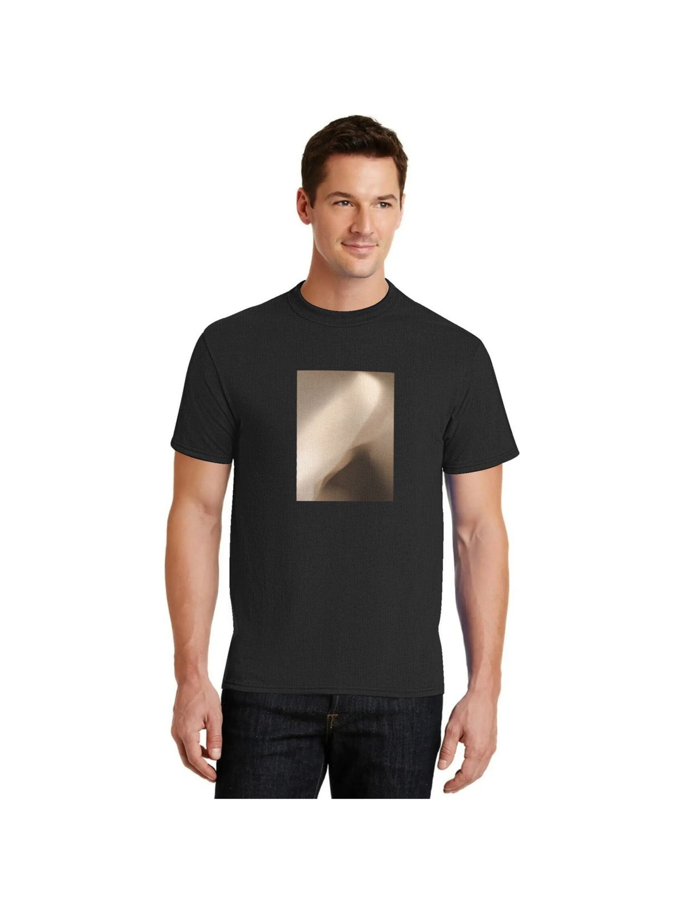 HUSKSWARE Shirt 'T-Shirt mit Motivprint'‌‌‌‌ in Schwarz: Vorderseite