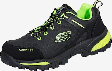 SKECHERS Halbschuh 'Halbschuhe Pending in schwarz/grün' in Schwarz: Vorderseite