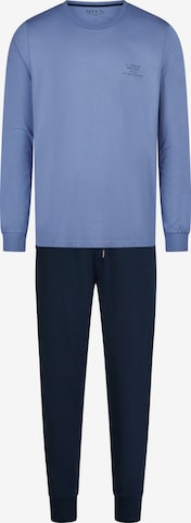 Phil & Co. Berlin Pajamas long ' Classics ' in Blue: front