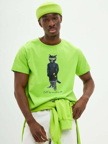 Cat e Lolette - Camiseta 'Sport Cat' en verde