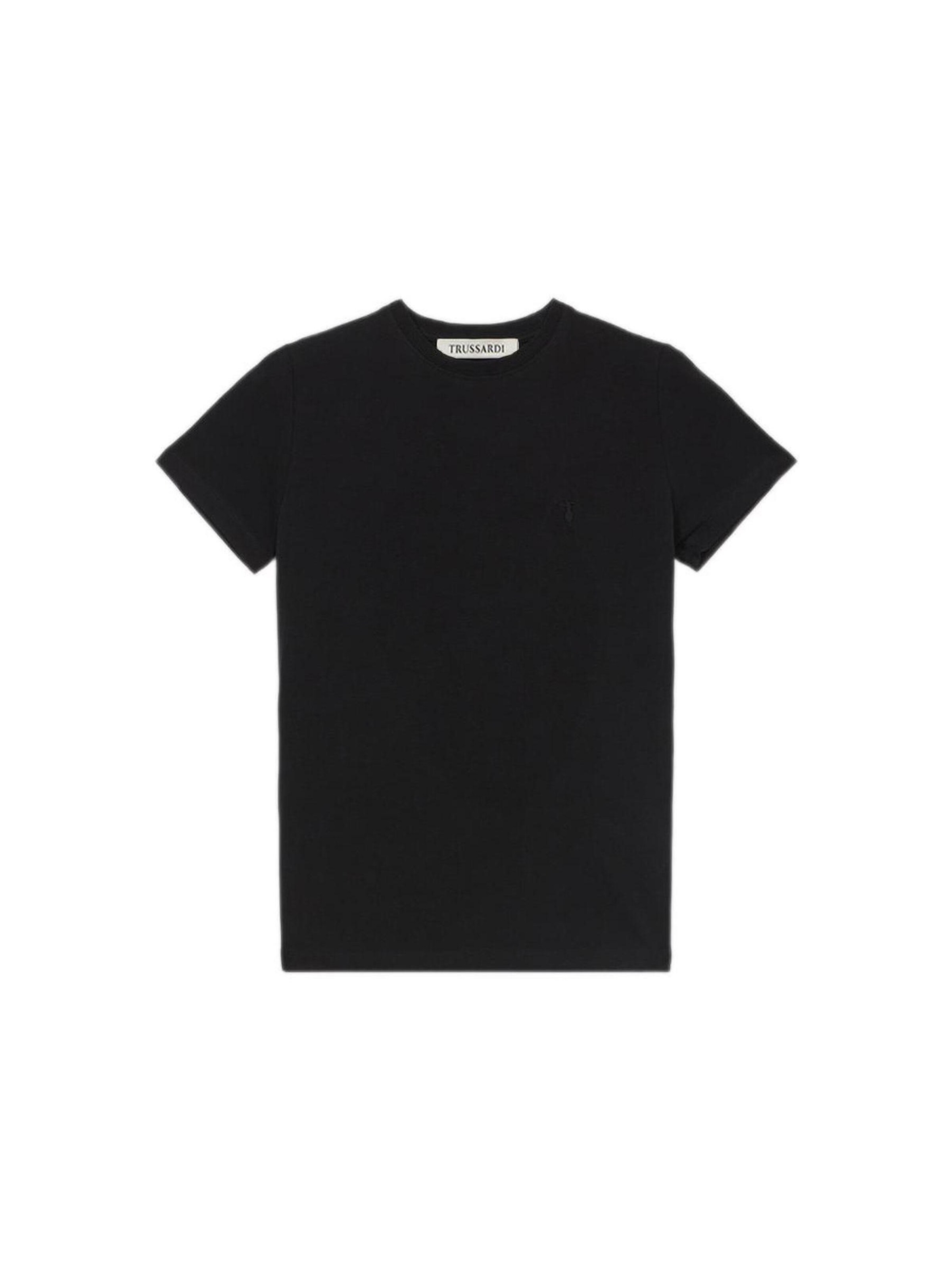 T-shirt Trussardi en noir : devant