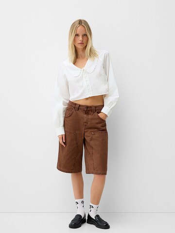 Bershka Bluzka w kolorze biały