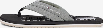 Tongs TOMMY HILFIGER en gris : devant