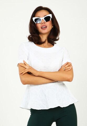 Awesome Apparel Blouse in White: front