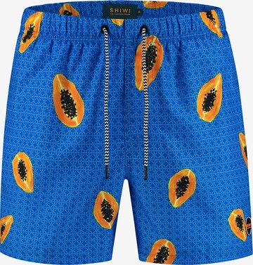 Regular Boardshorts 'Papaya' Shiwi en bleu : devant