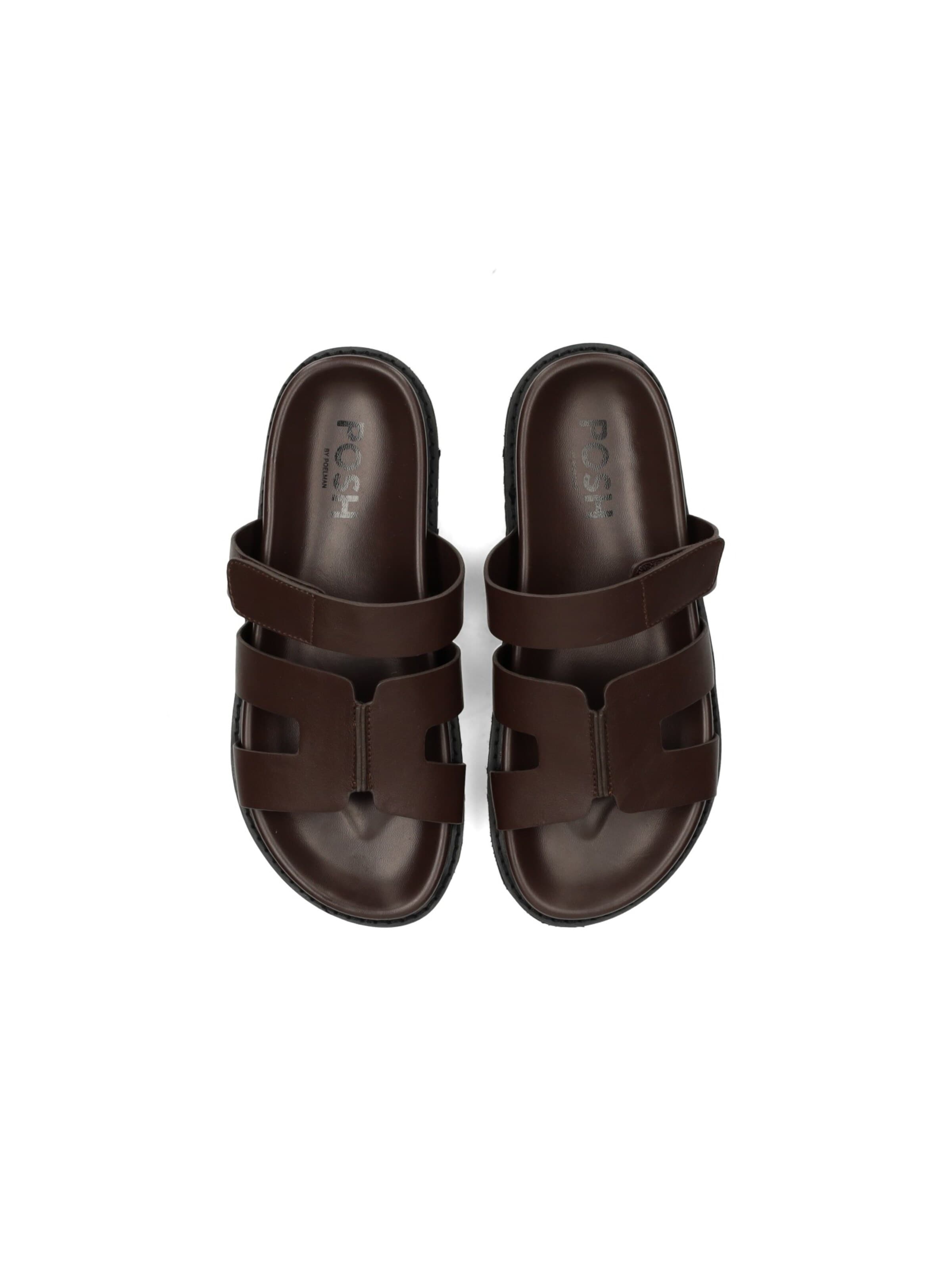 Sandales à lanières 'SCOTTIE' POSH by Poelman en marron