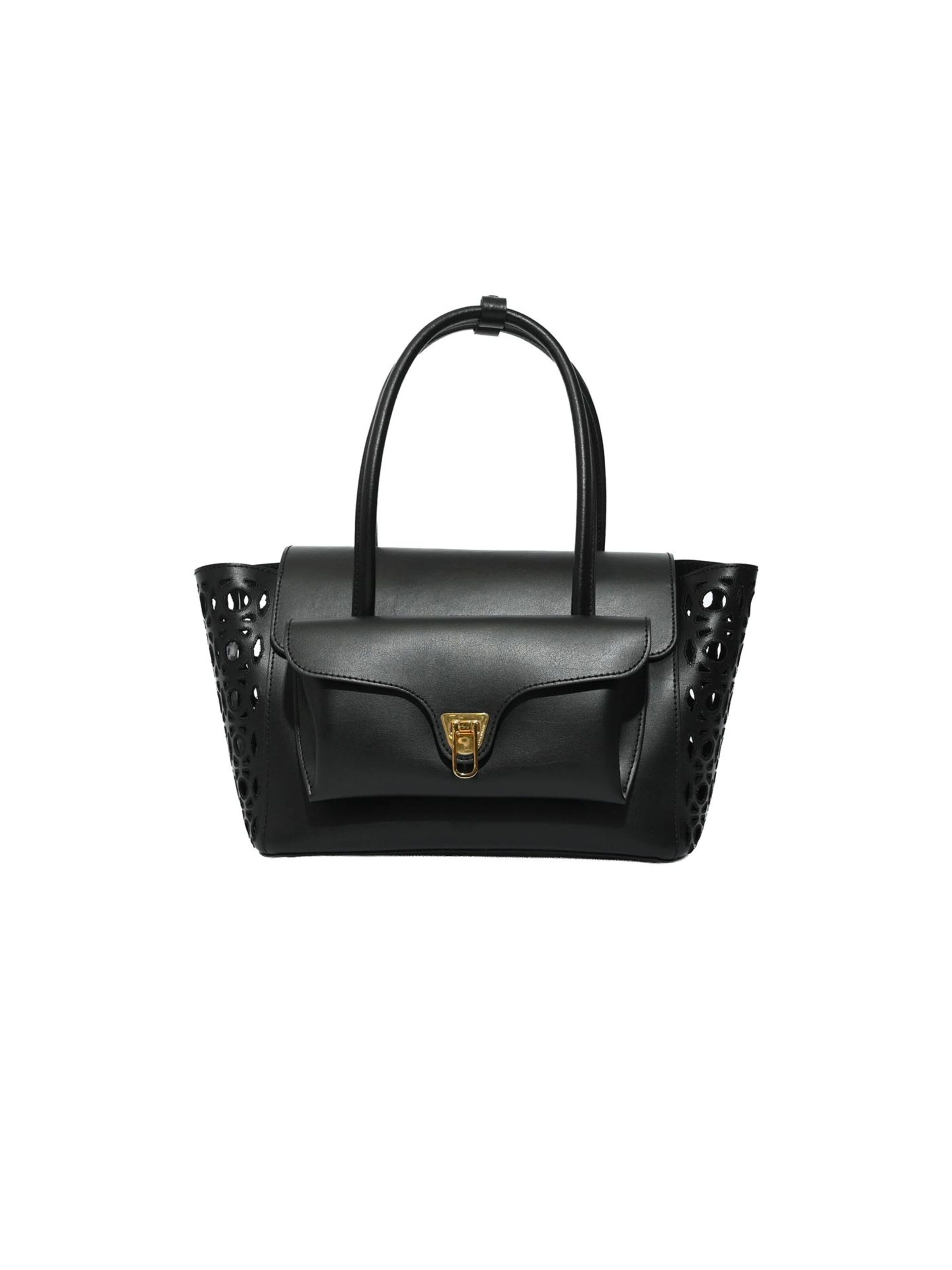 Sacs à main 'Handbag Cowhide Leather' Coccinelle en noir : devant