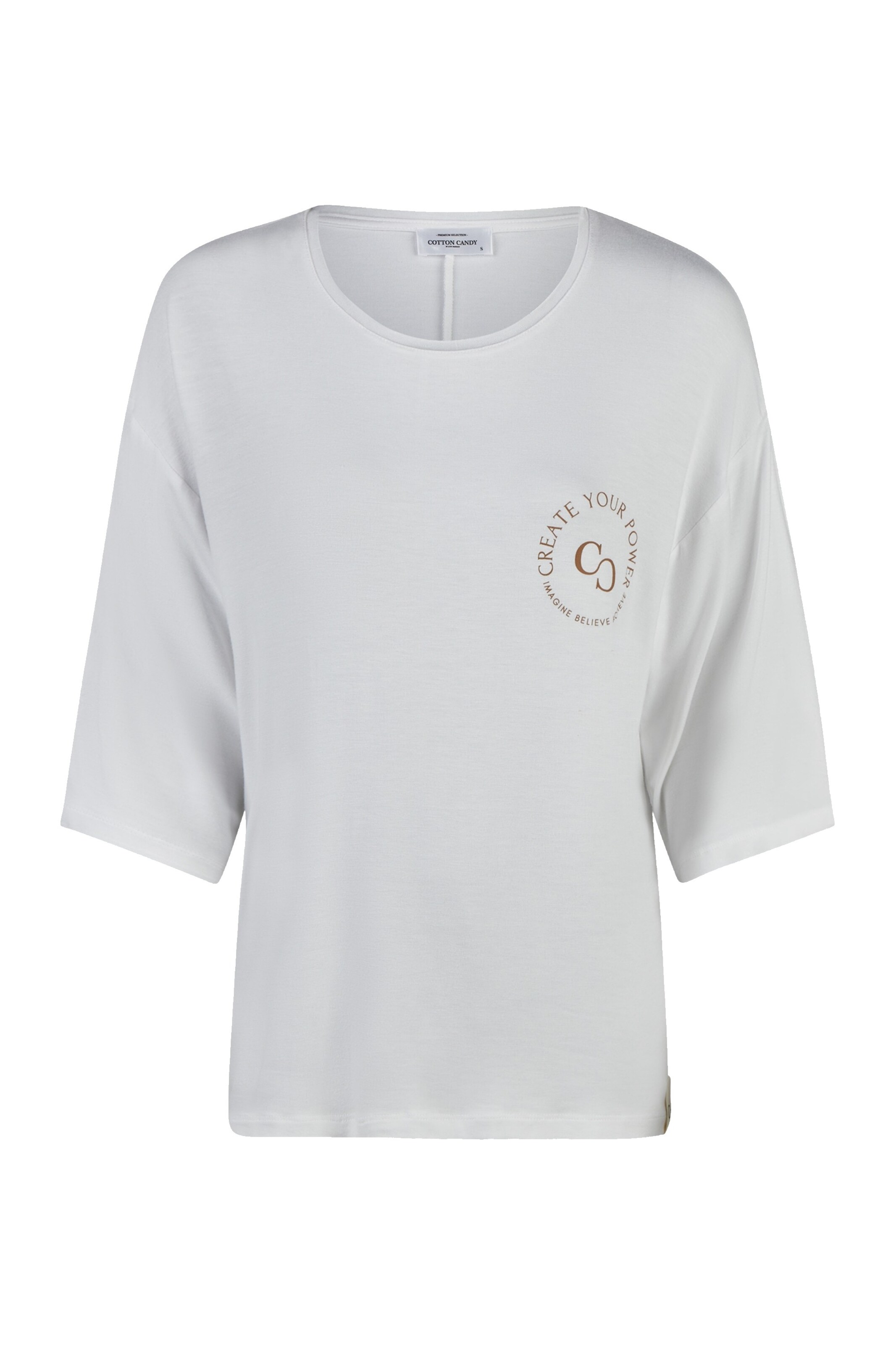 Cotton Candy Shirt in Wit: voorkant