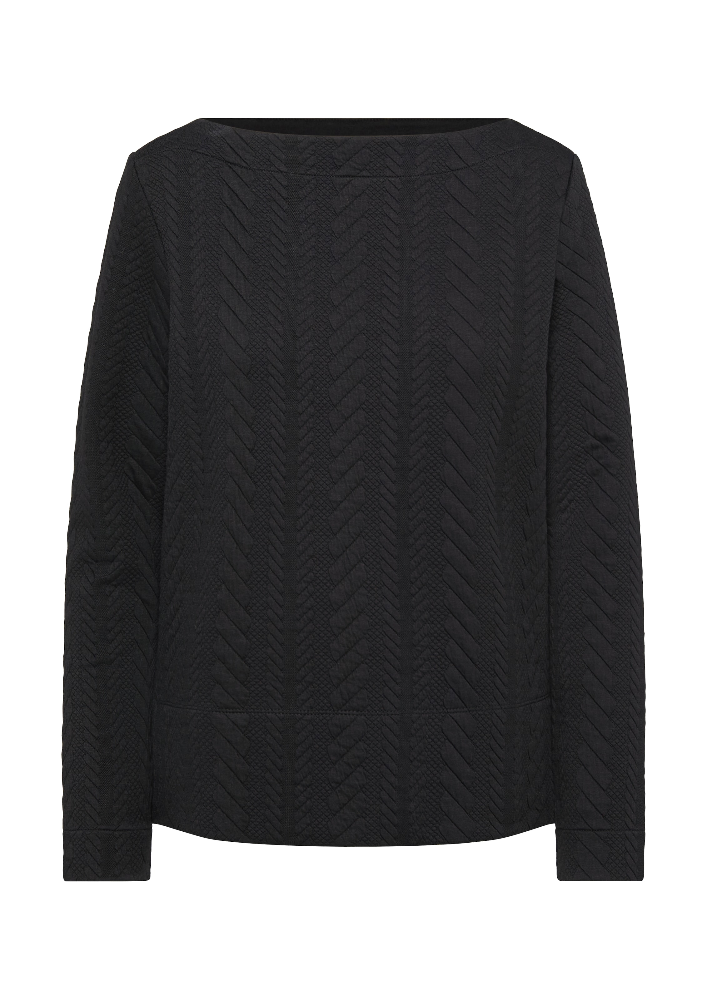 s.Oliver Sweatshirt in Zwart: voorkant