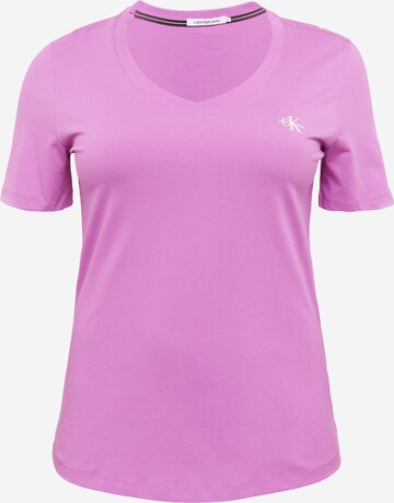 Calvin Klein Jeans Curve - Camiseta en rosa: frente