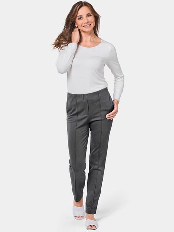 Regular Pantalon 'Louisa' Goldner en gris