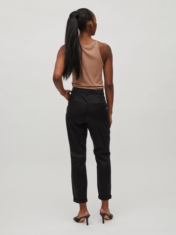 VILA Tapered Chino Pants in Black