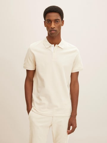 T-Shirt TOM TAILOR en beige : devant