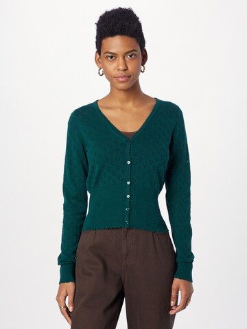 King Louie Gebreid vest 'Cardi' in Groen: voorkant