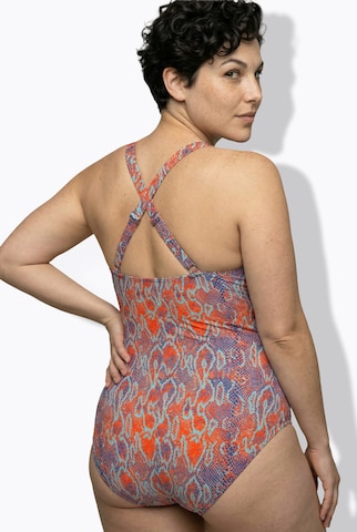 Ulla Popken Bustier Badpak in Gemengde kleuren