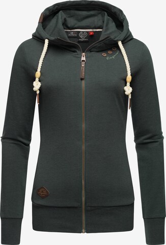 Ragwear Zip-Up Hoodie 'Paya' in Green: front