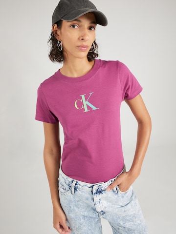 Calvin Klein Jeans Μπλουζάκι σε ροζ: μπροστά