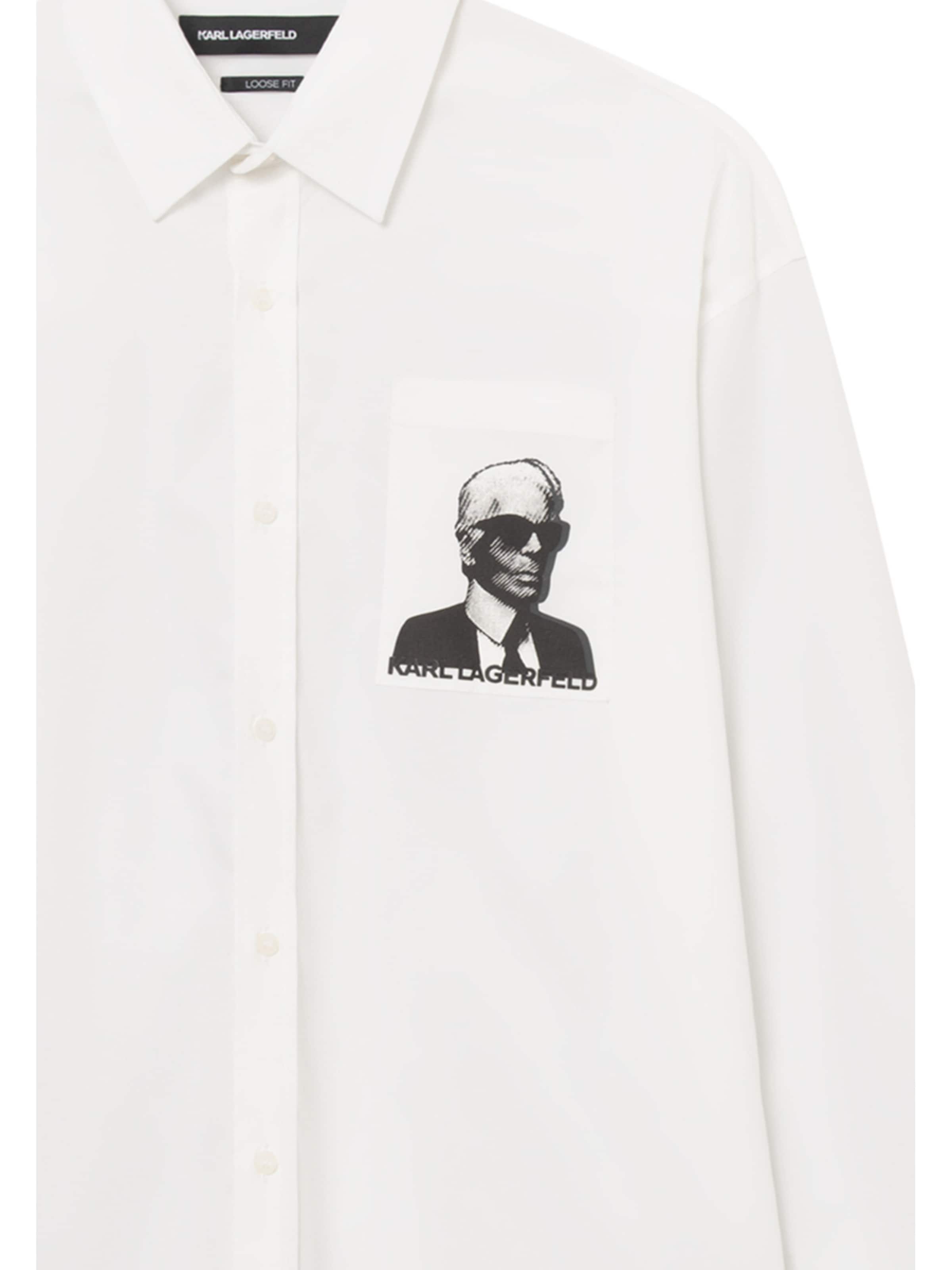 Karl Lagerfeld Comfort fit Overhemd ' 605924 ' in Wit