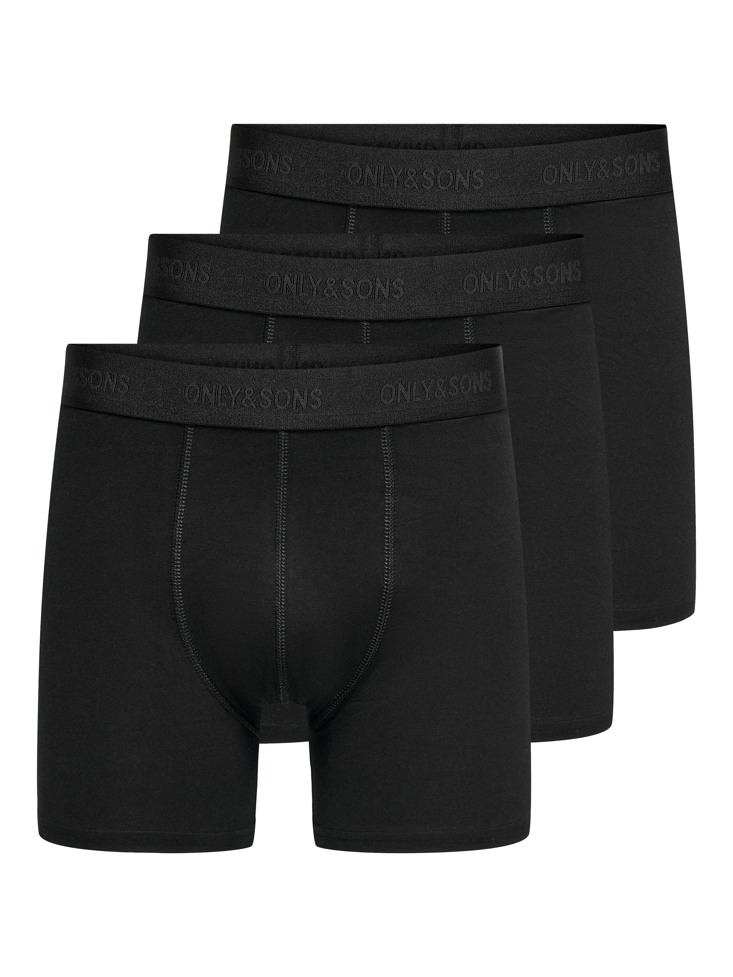 Only & Sons Boxer shorts in Black: front