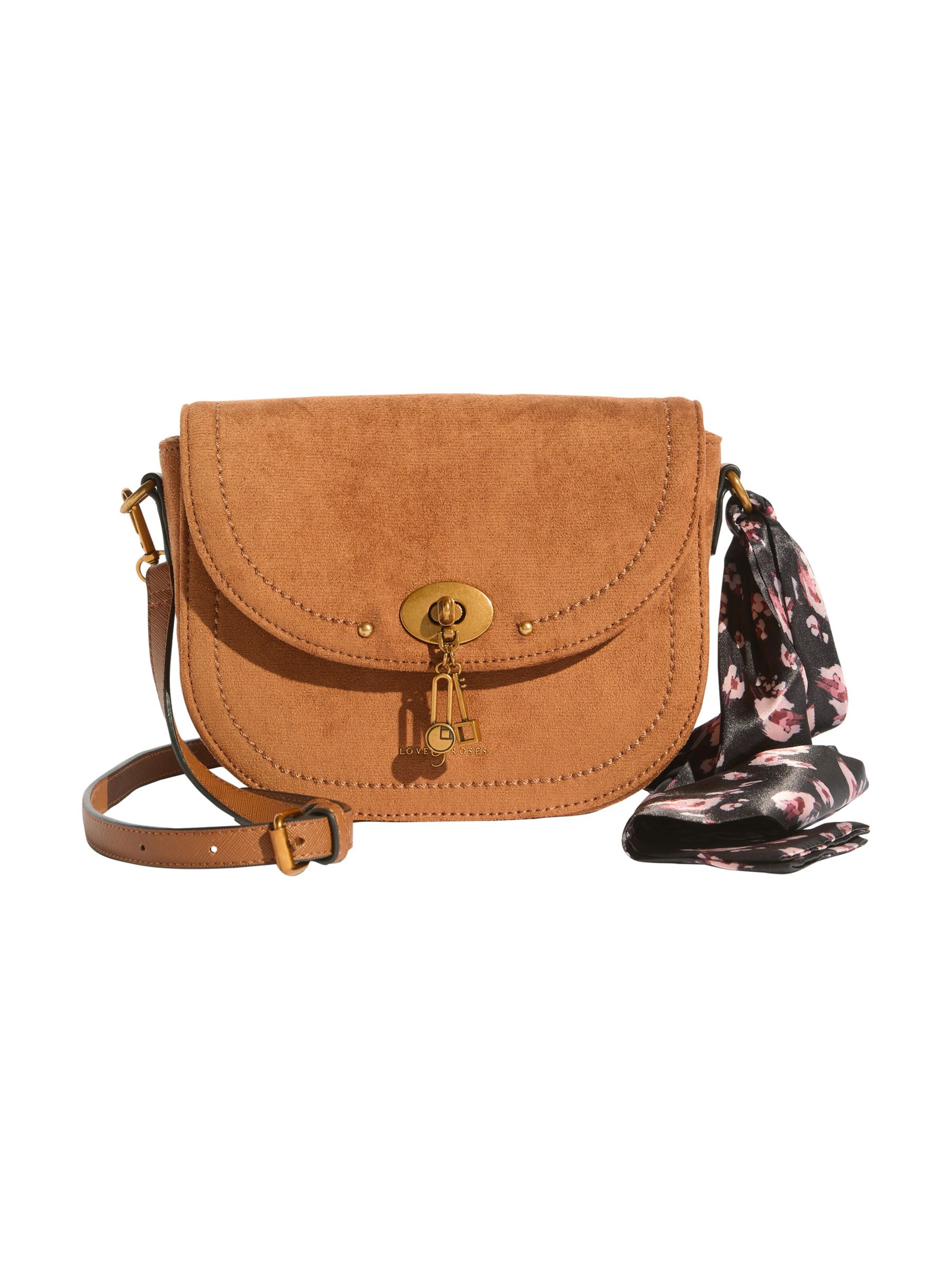 love & roses Umhängetasche in Braun: Vorderseite