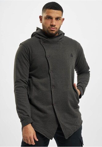 Just Rhyse Sweatjacke 'Wisemen' in Grau: Vorderseite