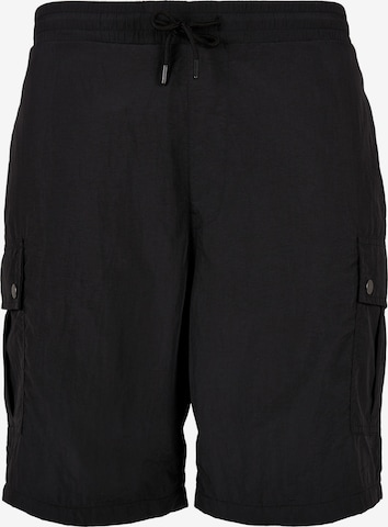 Urban Classics Regular Cargo Pants in Black: front