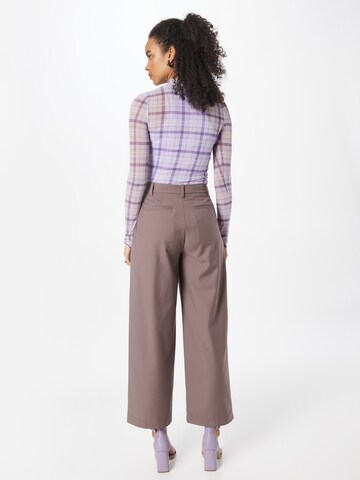 WEEKDAY Wide Leg Hose 'Hazel' in Braun