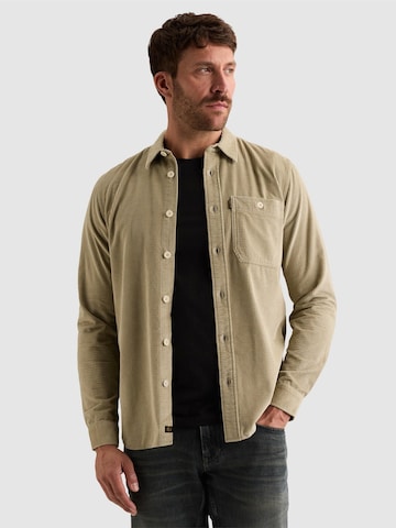 PME Legend Regular Fit Skjorte 'Shirt with waffle texture and chest pocket' i beige: forside