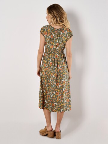 Apricot Ditsy Floral Print Milkmaid Midi Dress ' ' in Grün
