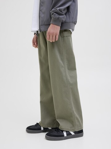 Jack & Jones Junior Vrečasti Hlače 'JPSTAlex' | zelena barva