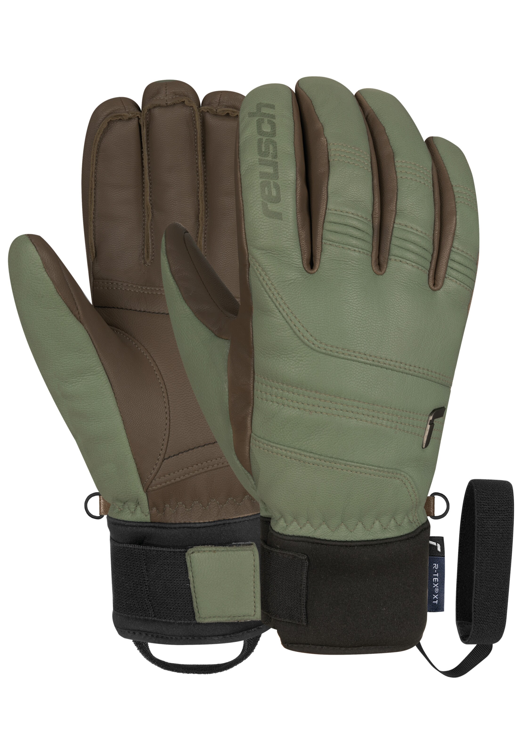 REUSCH Fingerhandschuhe 'Highland R-TEX® XT' in Grün: Vorderseite
