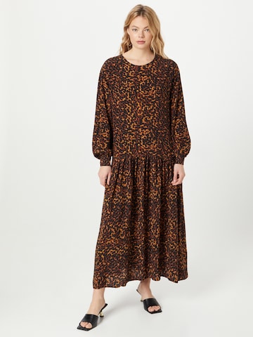 Warehouse Shirt Dress in Brown: front