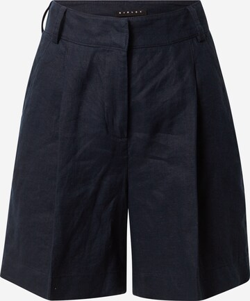 Sisley Loose fit Trousers with creases in Blue: front