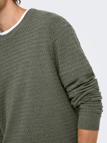 Pullover 'ONSLoui' di Only & Sons in verde