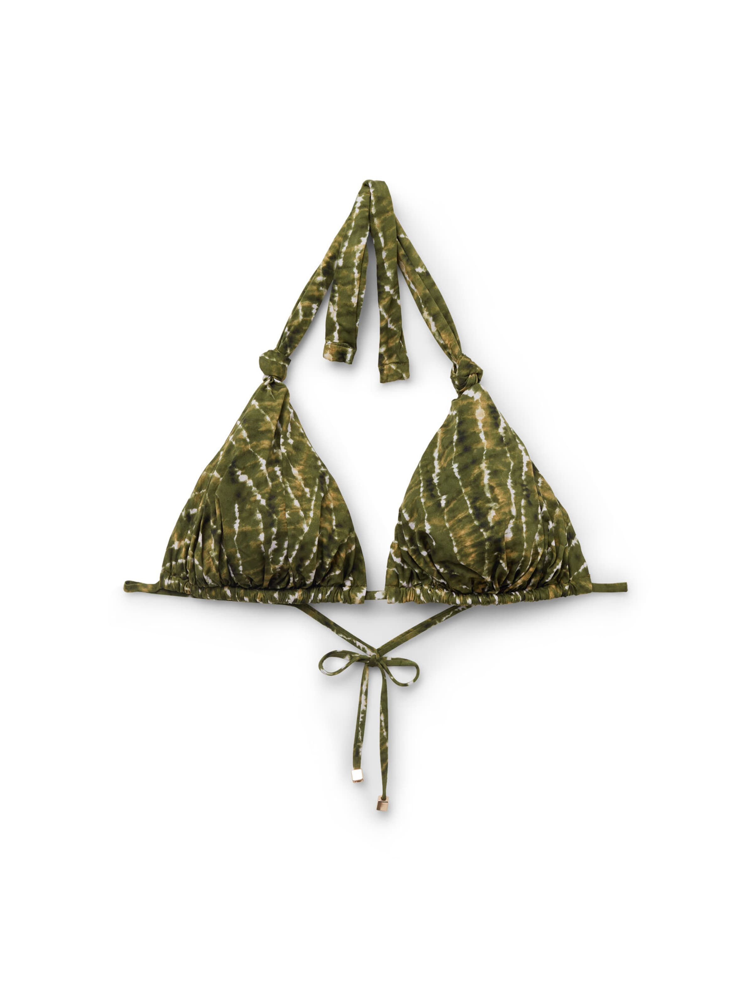CALZEDONIA Triangel Bikinitop 'Natural Tie-Dye' in Grün: Vorderseite