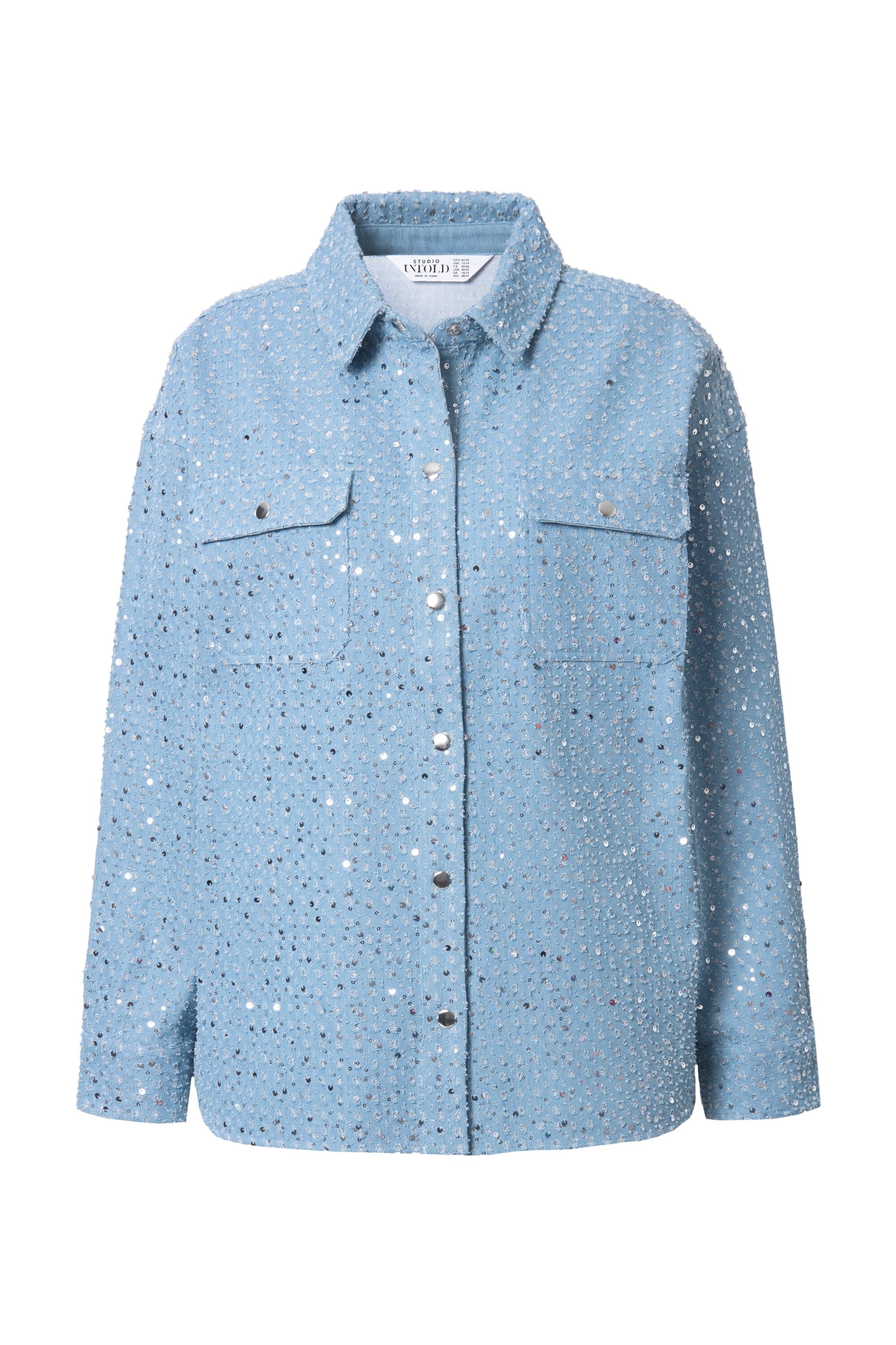 Studio Untold Blouse in Blauw: voorkant