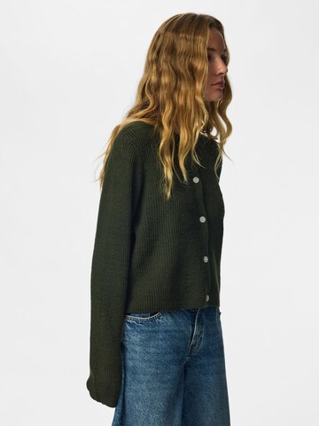 PIECES Knit Cardigan 'PCSILLY' in Green