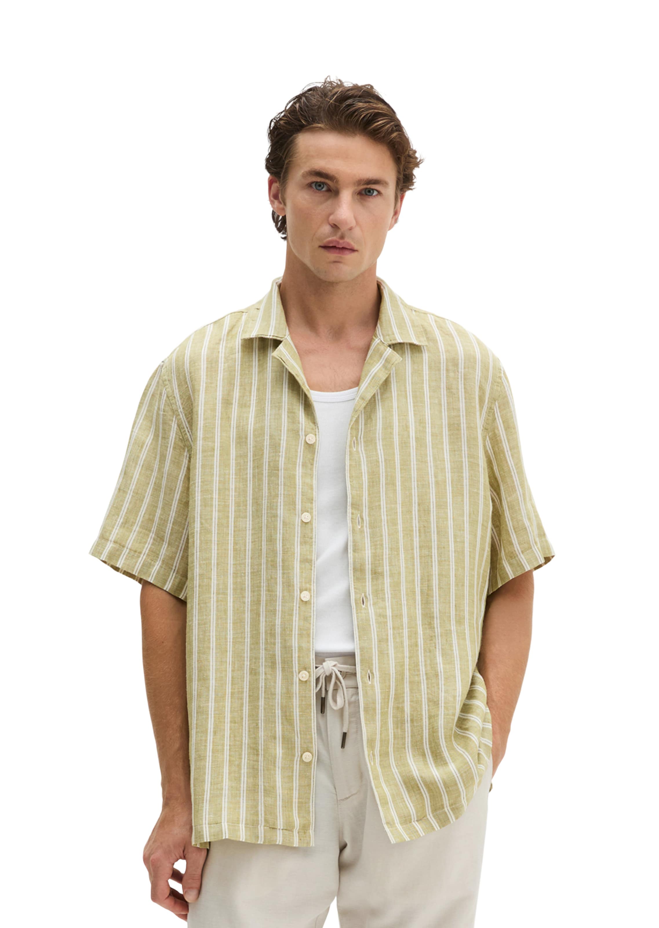 Marc O'Polo Regular fit Button Up Shirt in Grey: front