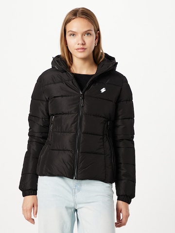 Superdry Between-season jacket in Black: front