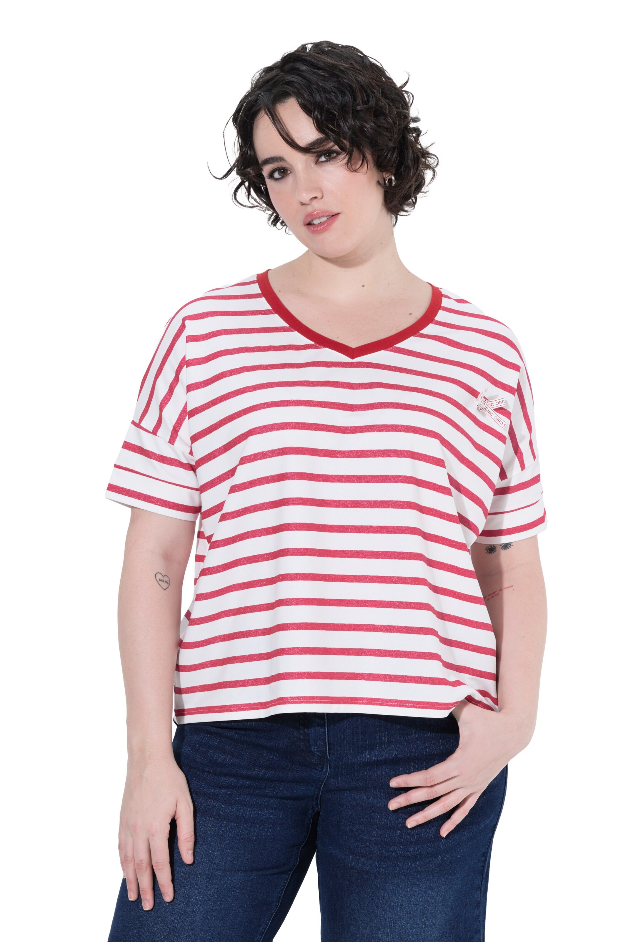 Ulla Popken Shirt in Rot: Vorderseite