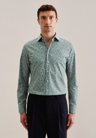 SEIDENSTICKER Slim fit Business shirt 'Slim' in Green: front