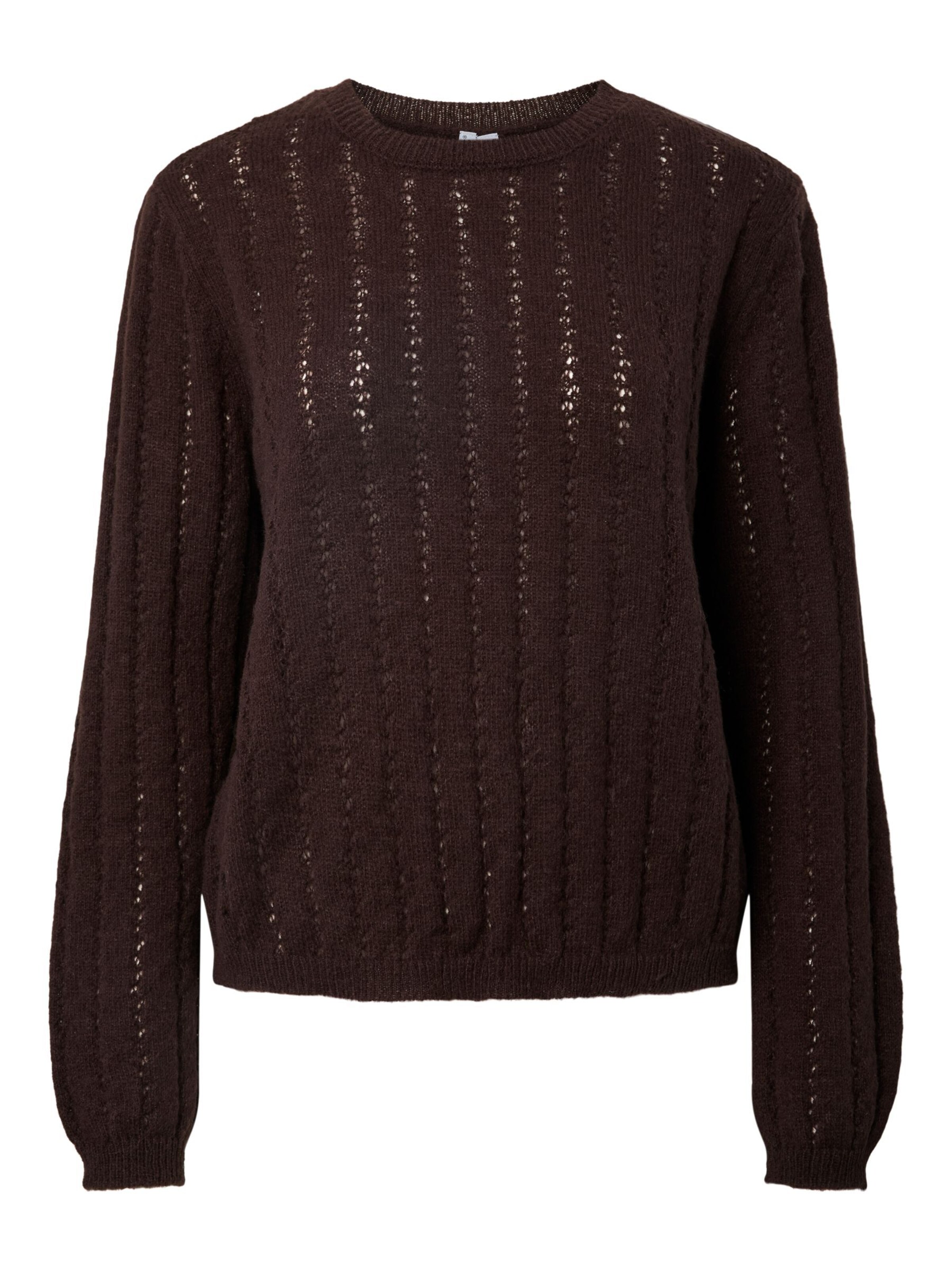 PIECES Pullover in Braun: Vorderseite