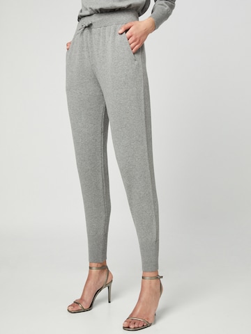 Liz Kaeber Tapered Trousers in Grey: front