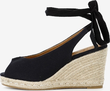 CAFè NOIR Sandalen in Schwarz: Vorderseite