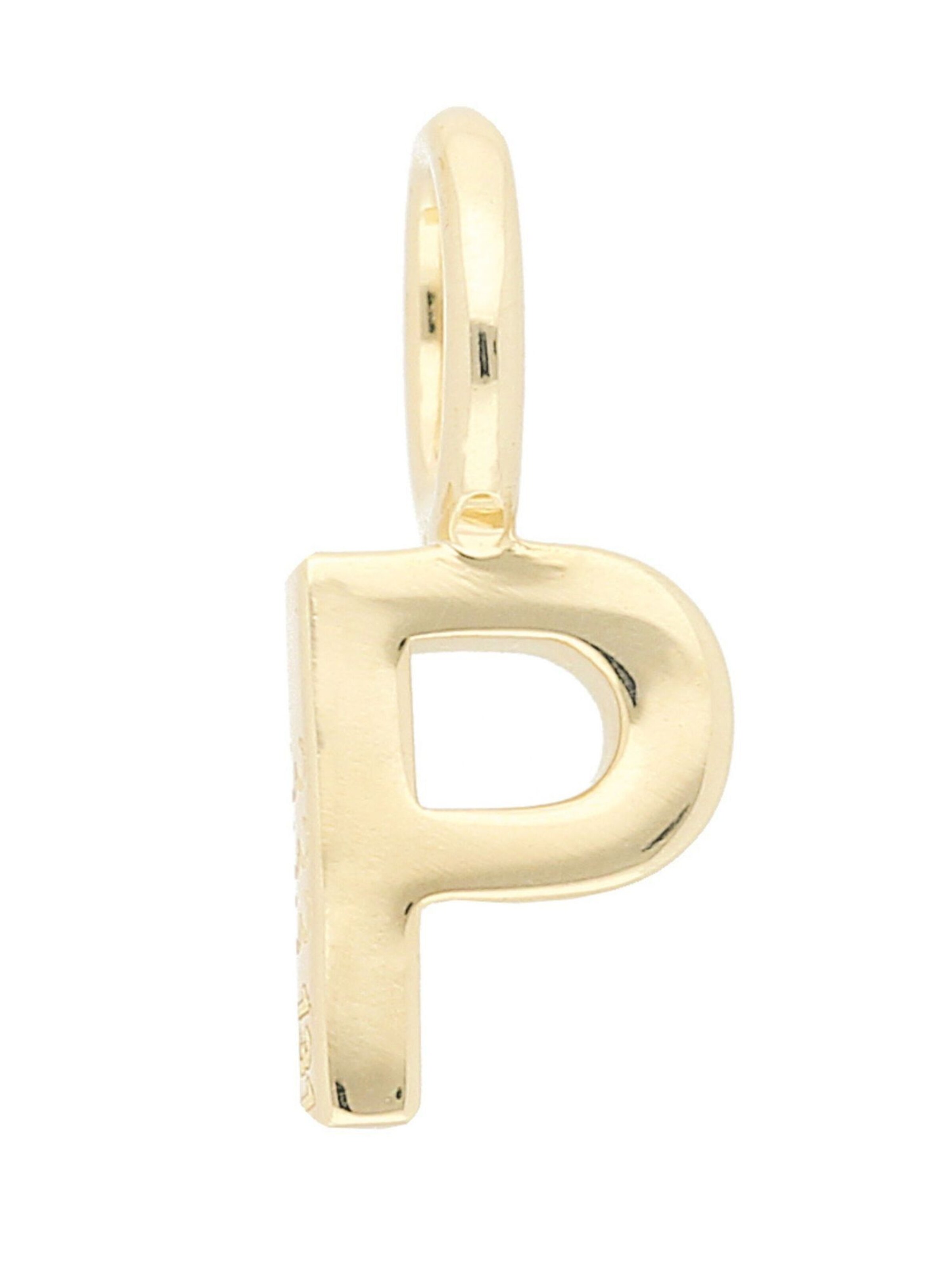 Adelia´s Anhänger 'P' in Gold: Vorderseite
