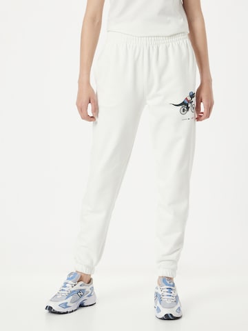 LACOSTE Tapered Pants in White: front