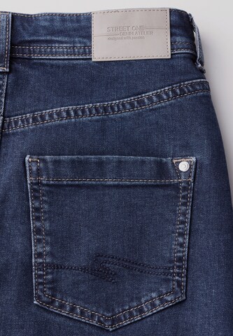 STREET ONE Midi Jeansrock in Blau